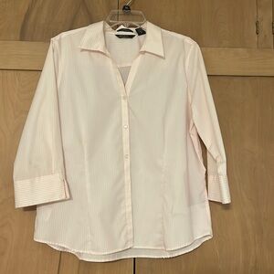 Eddie Bauer Pink Striped Button-Up Shirt